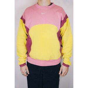 Rework Nike Sweatshirt Tri Colour Mashup Crewneck L
